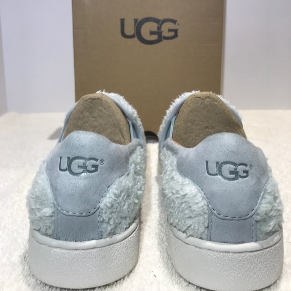 Ugg Ricci Slip On Shoes Furry Fuzz Iceberg Blue - Picture 4 of 7